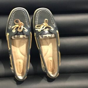 Sperry Women's Black and Tan Loafers